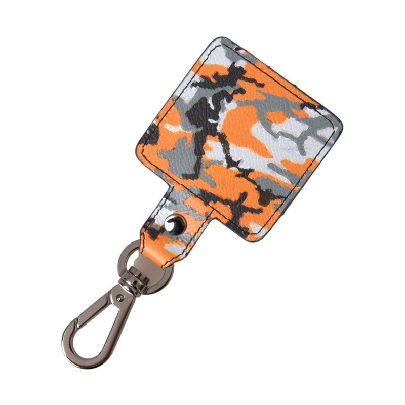 Dolce & Gabbana Multicolor Camouflage Print Leather Metal Airpods Case
