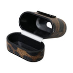 Dolce & Gabbana Brown Leopard Calf Leather Metal Logo Plaque Airpods Case