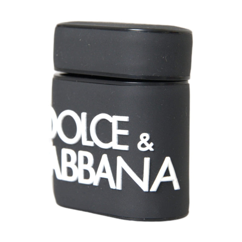 Dolce & Gabbana Black White Silicone Embossed Logo Airpods Case