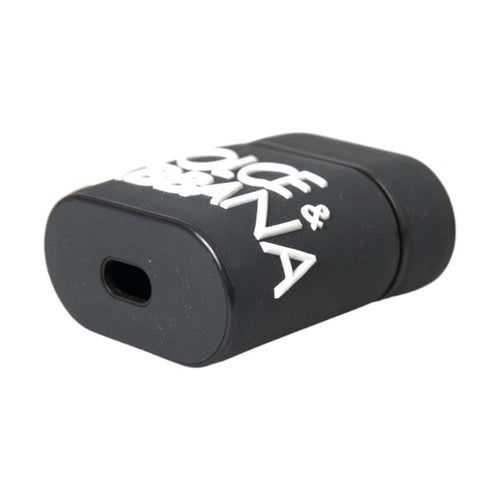 Dolce & Gabbana Black White Silicone Embossed Logo Airpods Case