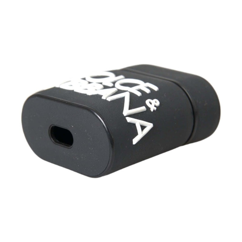 Dolce & Gabbana Black White Silicone Embossed Logo Airpods Case