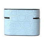 Dolce & Gabbana Light Blue Leather Metal Logo Plaque Airpods Case