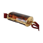 Dolce & Gabbana Brown Leopard Mini Mirror Tassel Make Up Holder Bag