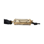 Dolce & Gabbana Beige Exotic Leather Mini Mirror Tassel Make Up Holder Bag