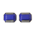 Dolce & Gabbana Silver Plated Brass Pin Crystal Cufflinks