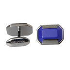 Dolce & Gabbana Silver Plated Brass Pin Crystal Cufflinks