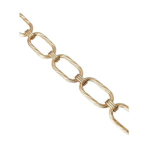 Dolce & Gabbana Gold Tone Brass Large Link Chain Jewelry Necklace
