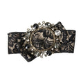 Dolce & Gabbana Black Lace Crystal Handmade Brooch Hair Pin