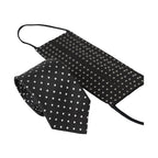 Dolce & Gabbana Black White Polka Dots 100% Silk Necktie Face Mask