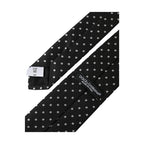 Dolce & Gabbana Black White Polka Dots 100% Silk Necktie Face Mask