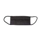 Dark Gray White Polka Dots 100% Silk Necktie Face Mask