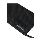 Dolce & Gabbana Black 100% Silk Adjustable Necktie Face Mask