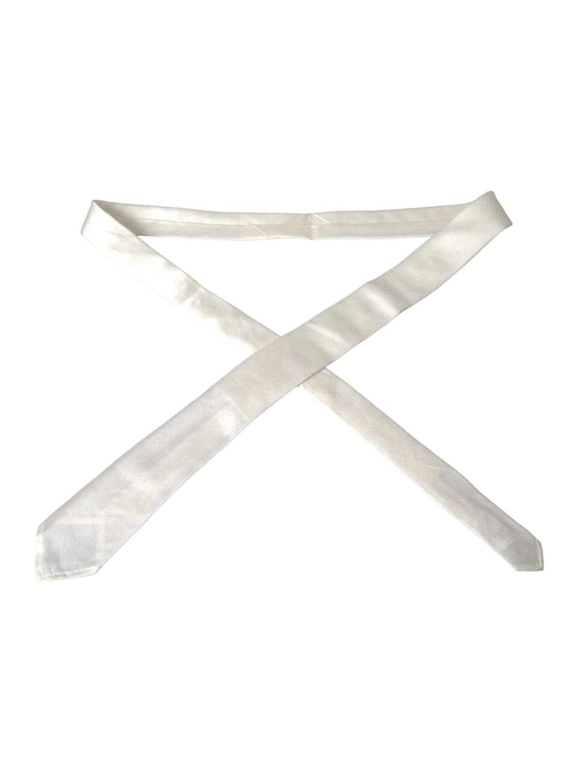 Dolce & Gabbana White Silk Blend Adjustable Tie Men