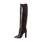 Dolce & Gabbana Brown Exotic Leather Heels High Boots Shoes