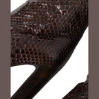 Dolce & Gabbana Brown Exotic Leather Heels High Boots Shoes