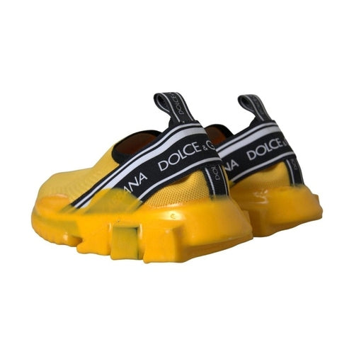 Dolce & Gabbana Yellow Sorrento Slip On Sneakers Women Shoes