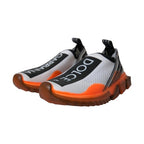 Dolce & Gabbana Black White Orange Slip On Sorrento Sneakers Shoes