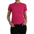 Balenciaga Pink Cotton Crew Neck Short Sleeves Tee T-shirt