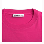 Balenciaga Pink Cotton Crew Neck Short Sleeves Tee T-shirt
