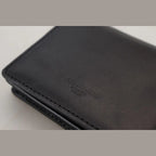 Black Leather Bifold Shoulder Sling Women Wallet