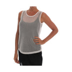 Dolce & Gabbana White Net Tank Transparent Top