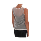 Dolce & Gabbana White Net Tank Transparent Top