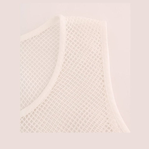 Dolce & Gabbana White Net Tank Transparent Top