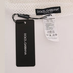 Dolce & Gabbana White Net Tank Transparent Top