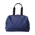 Blue Nylon Calfskin Hand Shoulder Duffel Bag
