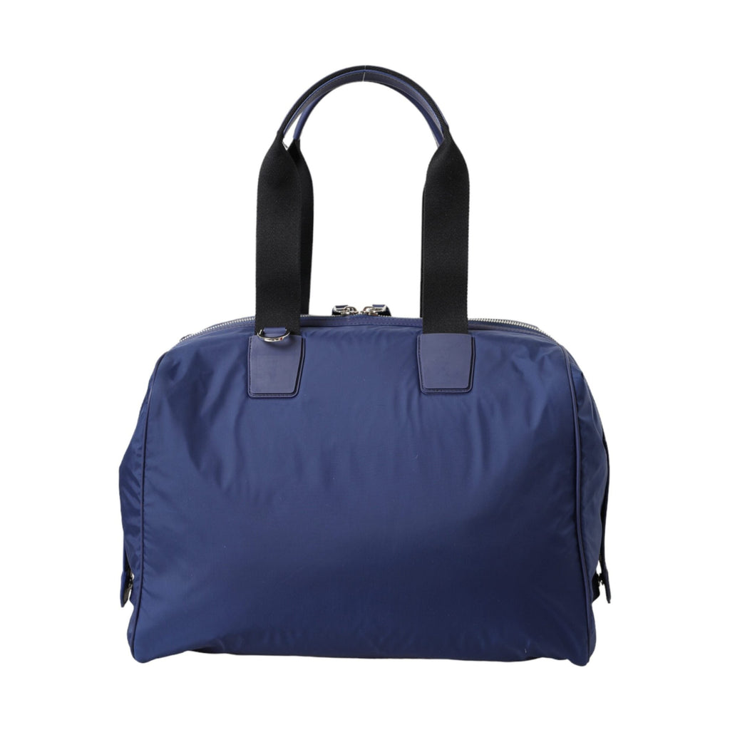 Dolce & Gabbana Blue Nylon Calfskin Hand Shoulder Duffel Bag