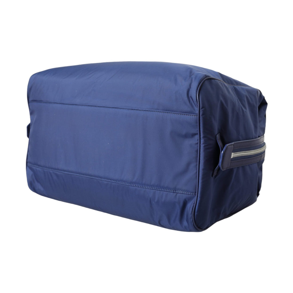 Dolce & Gabbana Blue Nylon Calfskin Hand Shoulder Duffel Bag