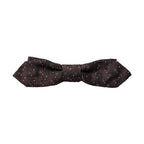 Dolce & Gabbana Maroon Silk Patterned Adjustable Neck Papillon Bow Tie