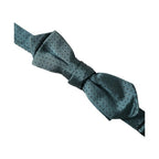 Dolce & Gabbana Green Silk Fantasy Adjustable Neck Men Papillon Bow Tie