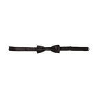 Dolce & Gabbana Brown Fantasy Silk Adjustable Neck Men Papillon Bow Tie