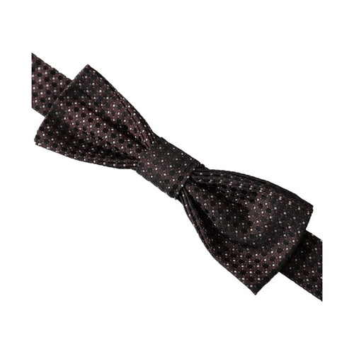 Dolce & Gabbana Brown Fantasy Silk Adjustable Neck Men Papillon Bow Tie