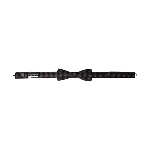 Dolce & Gabbana Brown Fantasy Silk Adjustable Neck Men Papillon Bow Tie