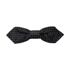 Dolce & Gabbana Black Silk Polka Dot Adjustable Neck Men Papillon Bow Tie