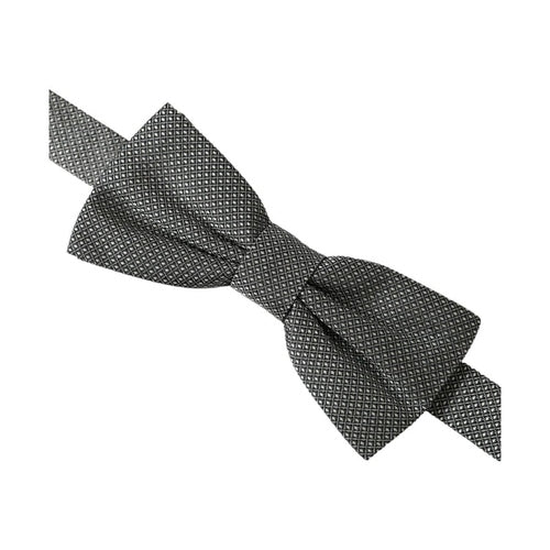 Dolce & Gabbana Gray Silk Patterned Adjustable Neck Men Papillon Bow Tie