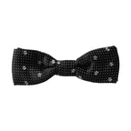 Dolce & Gabbana Black Silk Floral Adjustable Neck Men Papillon Bow Tie
