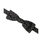 Dolce & Gabbana Black Silk Fantasy Adjustable Neck Men Papillon Bow Tie