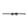Gray Silk Patterned Adjustable Neck Men Bow Tie