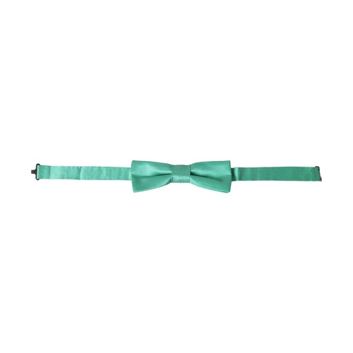 Dolce & Gabbana Mint Green Silk Adjustable Neck Men Bow Tie