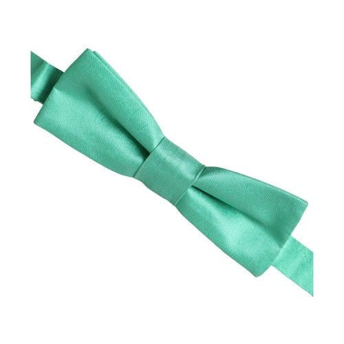 Dolce & Gabbana Mint Green Silk Adjustable Neck Men Bow Tie