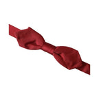 Dolce & Gabbana Red Silk Jacquard Adjustable Neck Men Bow Tie