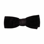 Dolce & Gabbana Black Velvet Cotton Adjustable Neck Men Bow Tie