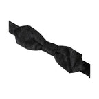 Dolce & Gabbana Black Silk Fantasy Adjustable Neck Men Bow Tie