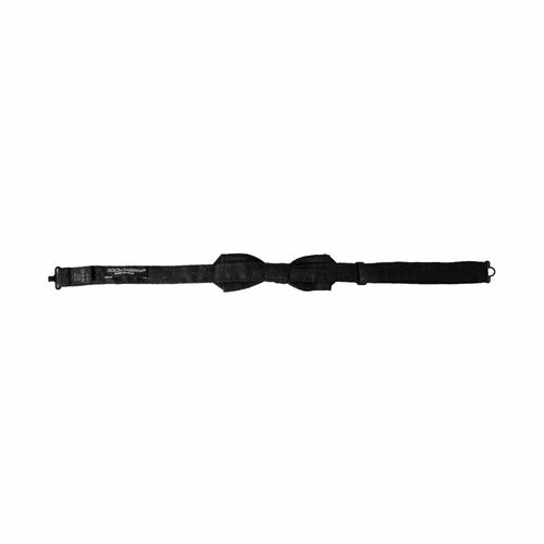 Dolce & Gabbana Black Silk Fantasy Adjustable Neck Men Bow Tie