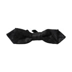 Dolce & Gabbana Black Silk Fantasy Adjustable Neck Men Bow Tie