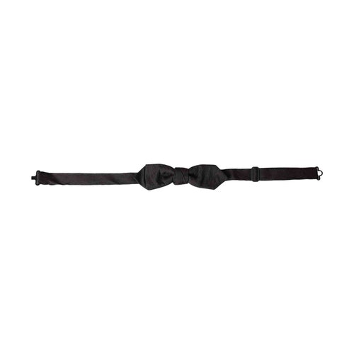 Dolce & Gabbana Black Silk Adjustable Neck Men Bow Tie