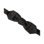 Dolce & Gabbana Black Silk Adjustable Neck Men Bow Tie